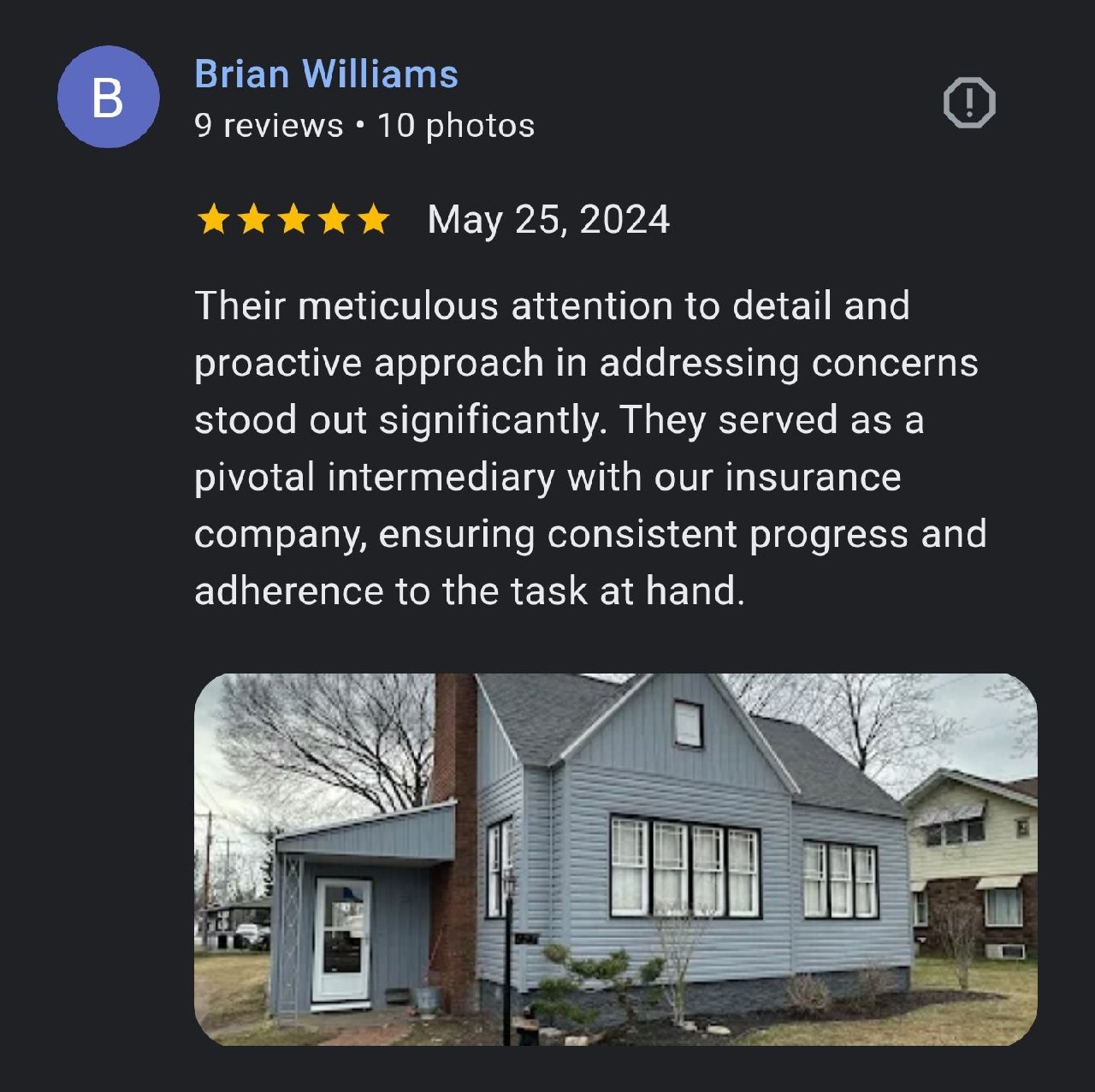 Google review from Brian Williams